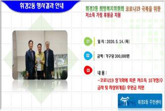 휘경2동 희망복지위원회 코로나19 극복을 위한 희망나눔 이미지