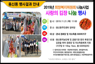 2019년 용신동 사랑의 김장나눔 행사 이미지