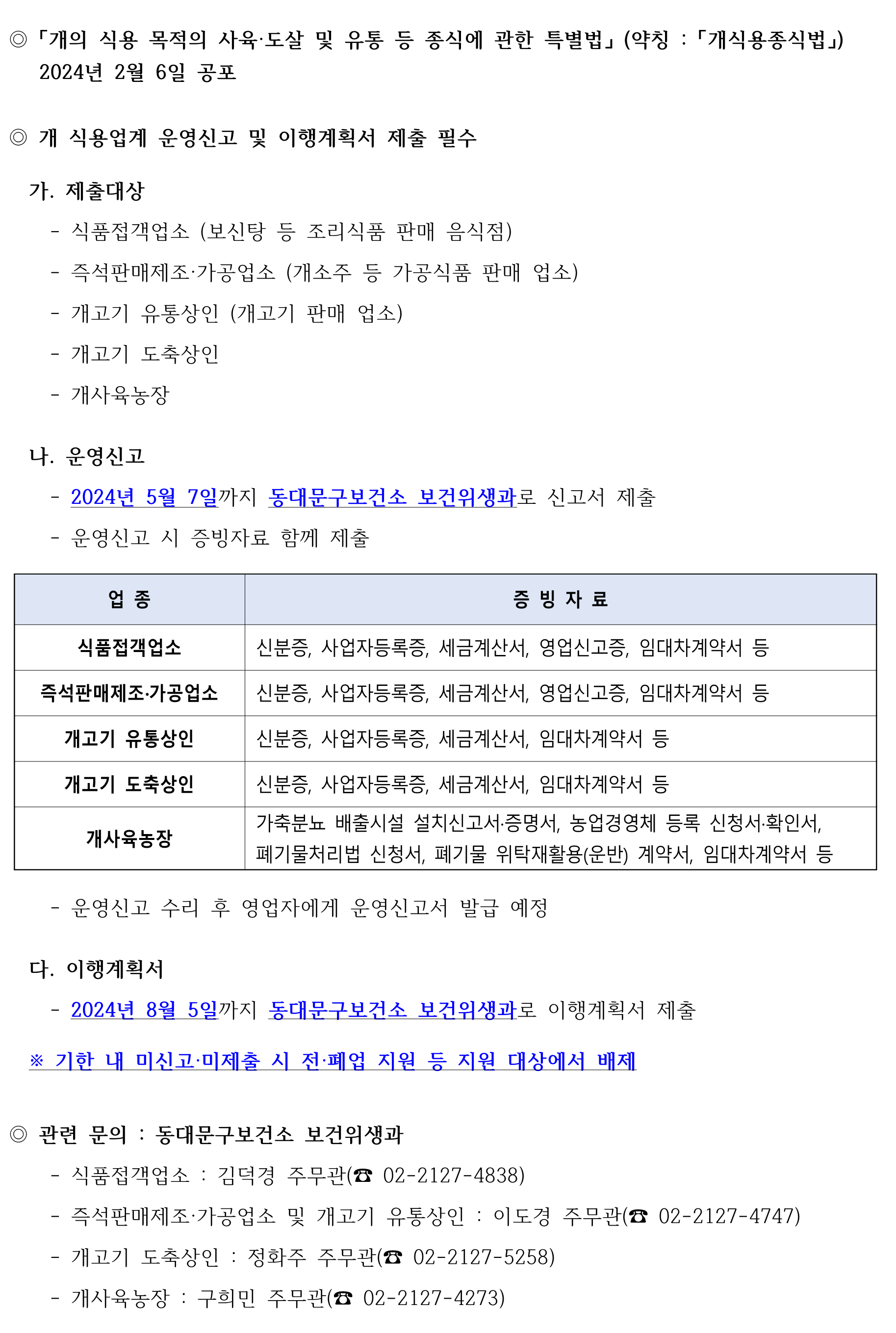 「개식용종식법」 공포에 따른 중요사항 안내 이미지 1 - 본문에 자세한설명을 제공합니다.