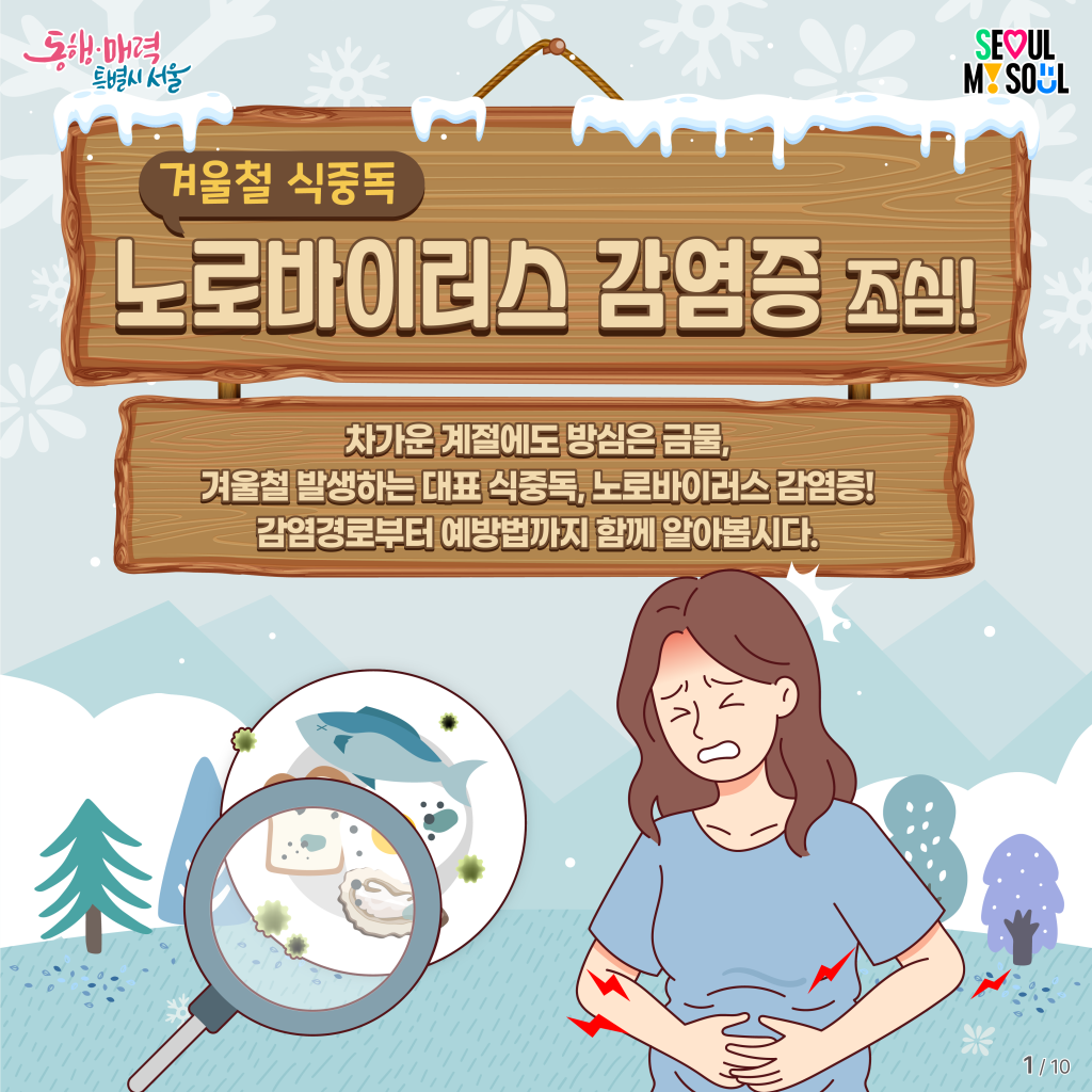 겨울철 식중독, 노로바이러스 감염증 조심! 이미지 1 - 본문에 자세한설명을 제공합니다.