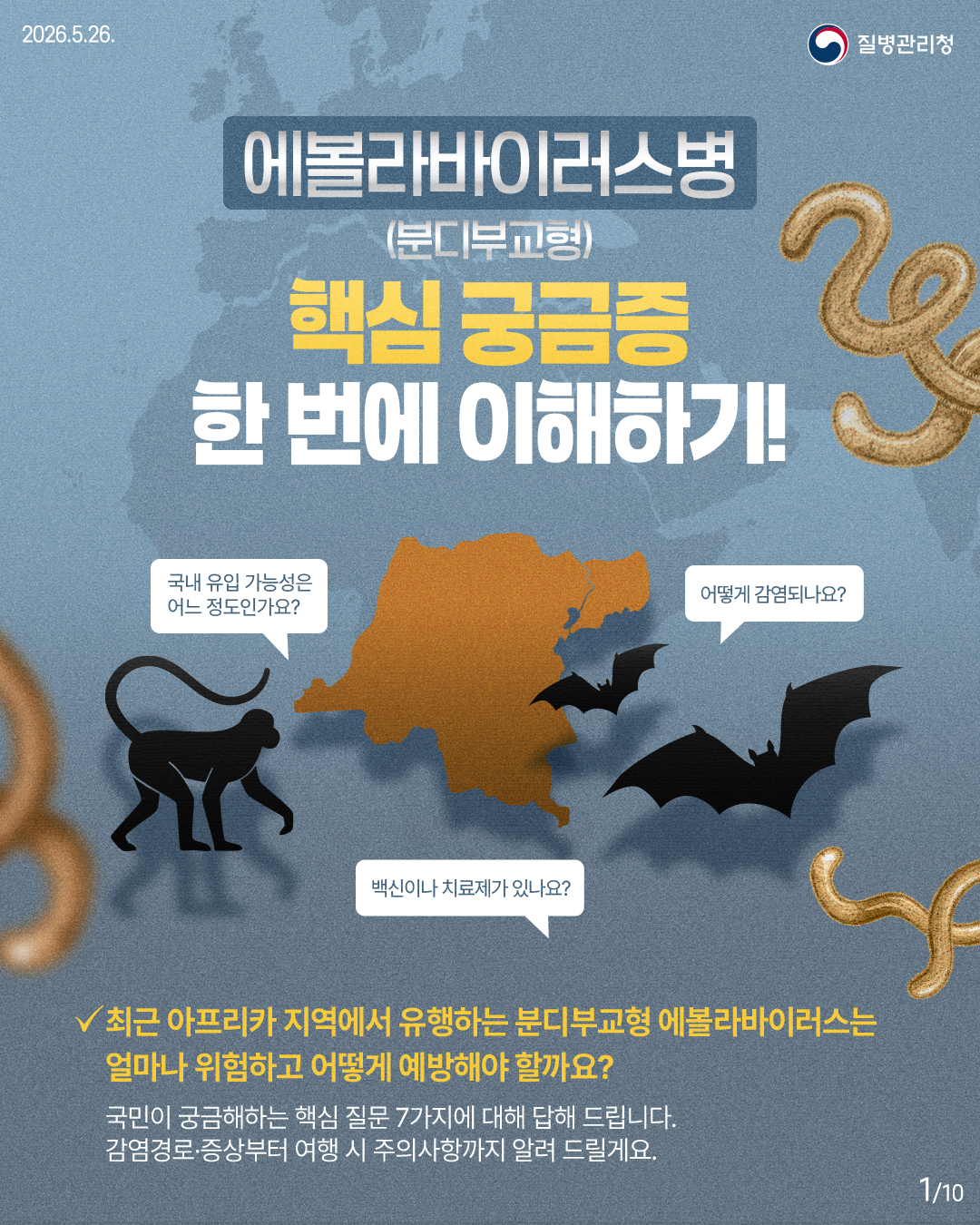 에볼라바이러스병 확산 및 감염 예방을 위한 안내 이미지 1 - 본문에 자세한설명을 제공합니다.