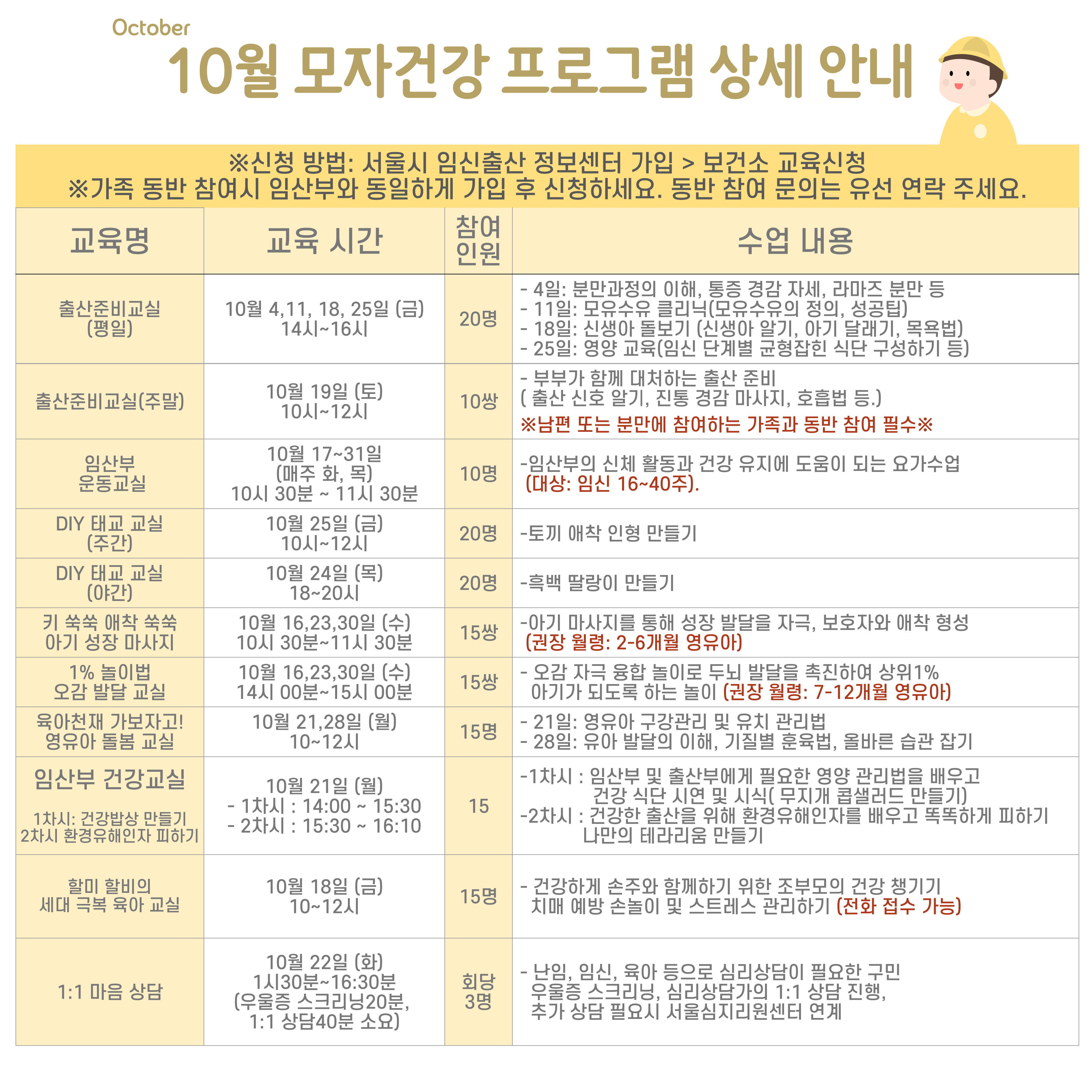 10월 프로그램