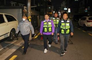 동대문구 자율방범연합대 취약지역 합동 순찰 이미지